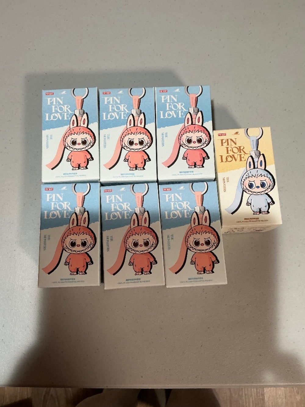 Pop Mart The Monsters Pin for Love set of 7 plus bonus